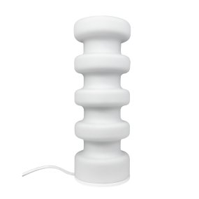 Luna 33cm Hvid bordlampe Fra Dyberg Larsen - L&aring;t Luna bordslampa bli rummets blickf&aring;ng med sitt f&ouml;rtrollande sken i opalglas och skapa en unik atmosf&auml;r.