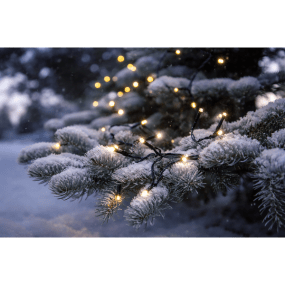 Lyskæde Akku 10m Sort Fra Star Trading - Den er udstyret med en praktisk timerfunktion, der lyser i 6 timer og er slukket i 18 timer for at spare batteri.