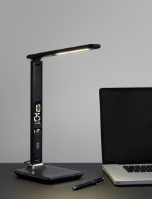Office 34cm Sort skrivebordslampe Fra Halo Design - Med justerbar lystemperatur fra 3100K til 5100K kan du nemt tilpasse belysningen til dine behov &ndash; fra varmt og afslappende til koldt og koncentrationsfremmende lys.