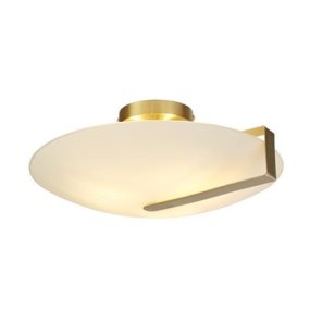 Sundial Ø40 Guld plafond Fra Searchlight - Perfekt som loftslampe i stuen, sovev&aelig;relset eller gangen for dem, der &oslash;nsker b&aring;de form og funktion i &eacute;n og samme armatur.