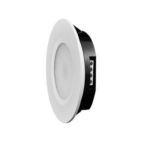 Q-36 Downlight 3000K Hvid Fra Designlight - Med en hulst&oslash;rrelse p&aring; 55 mm, en monteringsdybde p&aring; 13 mm og en diameter p&aring; 70 mm er den velegnet til udskiftning af de fleste lignende armaturer.