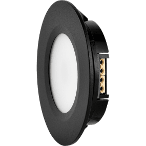 Q-36 Downlight 3000K Sort Fra Designlight - Med en hulst&oslash;rrelse p&aring; 55 mm, en monteringsdybde p&aring; 13 mm og en diameter p&aring; 70 mm er den velegnet til udskiftning af de fleste lignende armaturer.