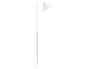 Tratt Micro Hvid gulvlampe Fra Westal - Funnel er en moderne gulvlampe lavet af rustfrit st&aring;l i hvid pulverlakeret farve.
