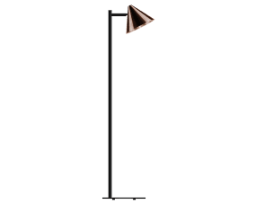 Tratt Micro Mørk oxideret kobber gulvlampe Fra Westal - Funnel er en moderne gulvlampe lavet af kobber i en m&oslash;rk oxideret finish.