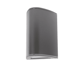 Trius II Grå udendørslampe Fra Westal - Klimaneutralt vægarmatur i ekstruderet aluminium med op/ned lys.