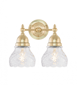 Bergman Messing Fra Karlskrona lampfabrik - F&ouml;r att g&aring; in med kuloledning kompletteras med en distansplatta.