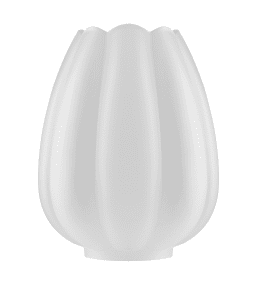 Tulip Glass Shade 70 Mat hvid Fra Karlskrona lampfabrik - Den &oslash;verste kant er h&aring;ndfaset for at give den korrekte b&oslash;lgede tulipanform.