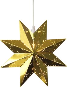 Classic Ø28 Messing Fra Star Trading - Stjernen har fine detaljer og plads til en lyskilde.