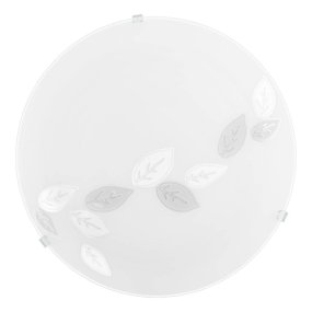 Mars Ø25 Hvid plafond Fra Eglo - Dens enkle og stilrene design i matteret glas spreder et blødt og behageligt lys, perfekt til soveværelser, entre eller stuer.