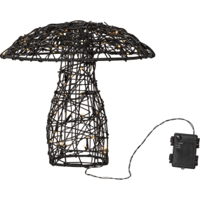 Otto 34cm Sort Fra Star Trading - Otto er en smuk batteridrevet udend&oslash;rsdekoration formet som en svamp.