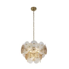 Wagon Wheel Ø45 Bronze loftslampe Fra Searchlight - Med sit elegante design passer lampen nemt ind i et moderne interiør, og takket være den justerbare højde kan du nemt tilpasse den til både rum og behov.