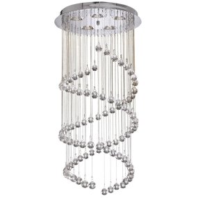 Hallway Ø40 Krom Fra Searchlight - De funklende prismer reflekterer lyset smukt og giver et levende og luksuriøst lysspil i rummet, perfekt til dem, der ønsker at skabe et ægte blikfang.