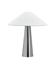 Soffi 48cm Sølv bordlampe Fra House Doctor - Soffi bordlampe har et stilfuldt og moderne udtryk med en elegant kombination af metal og tekstil.