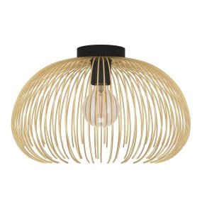 Venezuela Ø38 Guld plafond Fra Eglo - Denne moderne loftslampe har et elegant, gyldent tr&aring;ddesign, der giver rummet en luftig og stilfuld f&oslash;lelse.