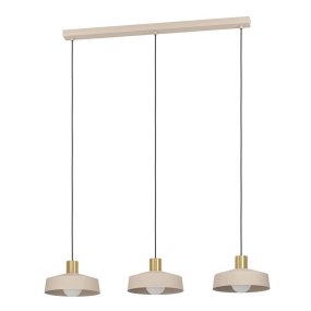 Valdiola 93cm Beige loftslampe Fra Eglo - Lampens enkle design og varme farver gør, at den smelter ind i forskellige indretningsstile, samtidig med at den giver rummet et sofistikeret løft.