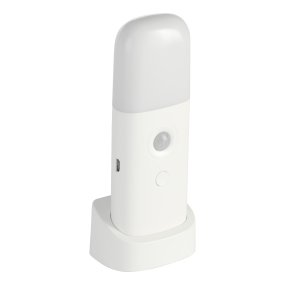 Merta Hvid bærbar Fra Eglo - Lampen leveres med en station, hvor den nemt kan placeres på for eksempel et natbord, en hylde eller et skrivebord.