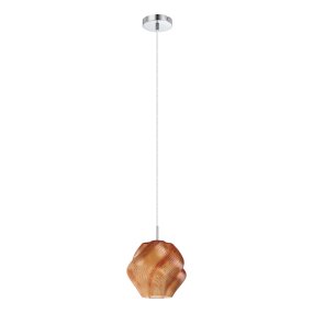 Vicenne Ø22 Orange Fra Eglo - Vicenne er en dekorativ loftspendel i orange glas med forkromede detaljer.