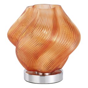 Vicenne 23cm Orange Fra Eglo - Vicenne er en dekorativ loftspendel i orange glas med forkromede detaljer.