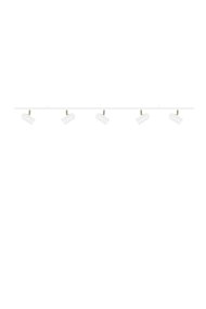 Swan 5 Hvid spotlight Fra Globen Lighting - Swan har en 200 cm lang hvid tekstilledning med samled&aring;se, loftstik medf&oslash;lger ikke.