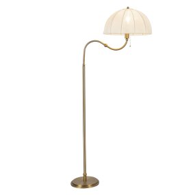 Crosby Børstet guld Fra Elstead Lighting - Metalstellet har en b&oslash;rstet guldfinish og en bl&oslash;dt buet arm, der giver lampen et karakteristisk udtryk.