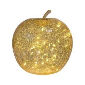 Äpple 22cm Beige bordlampe Fra Pixie Design - Den er udstyret med en timer og en praktisk 5-trins lysd&aelig;mper til at justere lyset efter behov, hvilket g&oslash;r den perfekt til b&aring;de arbejdsbelysning og hyggelig aftenbelysning.