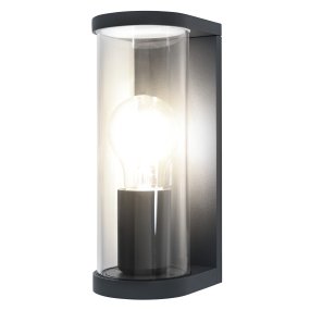 Tubular Mørkegrå udendørslampe Fra Osram - Lavet af h&oslash;jkvalitets aluminium og glas giver denne lampe et smukt lysflow, samtidig med at den er beskyttet mod vejr og vind med IP44-klassificering.