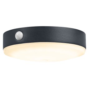 Tossa Sensor Sort solcellelampe Fra Ledvance - Fremstillet af rustfrit stål og med en IP44-klassificering er den både vejrbestandig og robust.