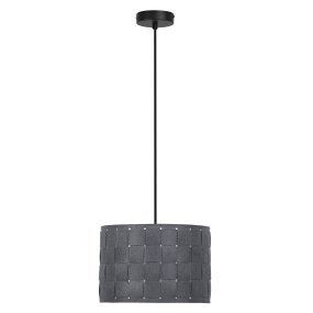 Felt Weaving Ø28 Mørkegrå loftslampe Fra Ledvance - Dekorativ pendel med sk&auml;rm gjord av fl&auml;tad filt vilket ger en fin och varm ljusspridning i rummet.
