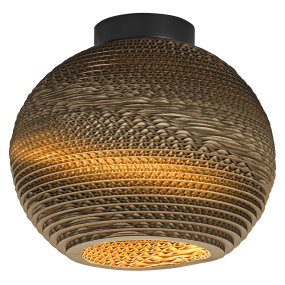 Cardboard Ball Ø26 Brun plafond Fra Ledvance - Karton er et simpelt loft med et bæredygtigt design.
