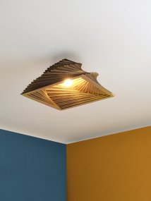 Cardboard Turn 40cm Brun plafond Fra Ledvance - Karton er et simpelt loft med et bæredygtigt design.