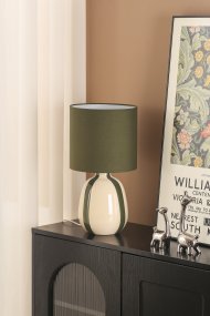 Rippel 40cm Grøn bordlampe Fra Nordic Lighting - Rippel er en elegant bordlampe med et harmonisk og m&aelig;ttet farvespil.