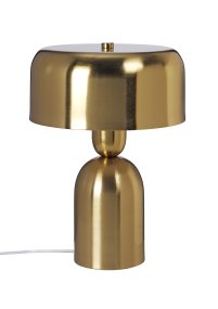 Muza 32cm Messing bordlampe Fra Cottex - Muza er en elegant bordlampe lavet af metal med en b&oslash;rstet r&oslash;dbrun finish.