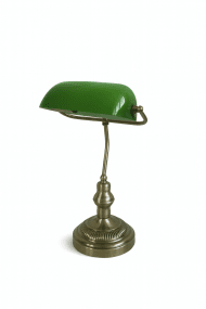 Boa 40cm Antik messing skrivebordslampe Fra Lampan - Boa bordlampe er en tidl&oslash;s klassiker i vintage design, lavet af metal og glas.