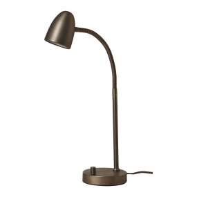 Koster 47cm Oxid brun skrivebordslampe Fra Armaturhantverk - Med sit tidløse design og praktiske lysdæmper på; base er denne lampe et glimrende valg til både moderne og klassiske interiører.