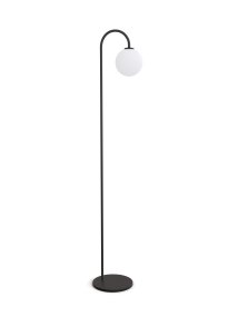 Ballon Sort gulvlampe Fra Herstal - Denne lampe er perfekt til at sprede en f&oslash;lelse af hygge og elegance, uanset om det er i stuen, sovev&aelig;relset eller p&aring; kontoret.