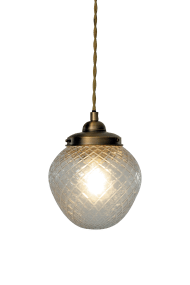 Gatsby Ø15 Antik messing Fra Aneta Lighting - Gatsby vindueslampe har et klassisk og elegant udtryk med en dekorativ skærm i klart, hærdet glas og metaldetaljer i en antik messingfinish.