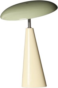 Audrey 33cm Beige/lysegrøn bærbar Fra Eja - Den integrerede LED-belysning giver et behageligt lys, og lampen er dæmpbar for nemt at skabe den rette atmosfære i rummet.