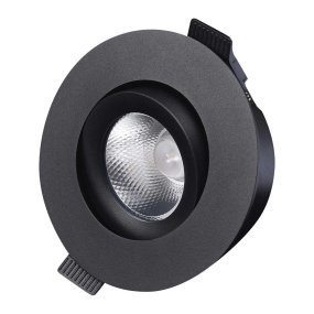 D-007 Downlight 3000K Sort Fra Designlight - Armaturets driver og samled&aring;se (inkluderet) er designet til at blive monteret med 28 linser i kombination med 12-13 mm loftplader.