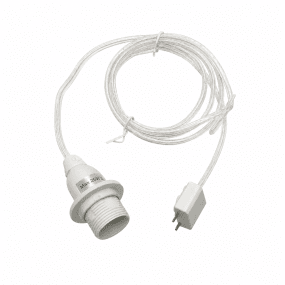 DCL ophæng til stjerne 1,5m Gennemsigtig Fra Nordic Lighting - Ophænget er specielt tilpasset til at passe til DCL-stikkontakter (Device for Connection of Luminaires) og gør installationen nem, stabil og stilfuld.