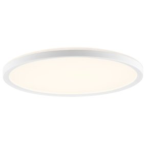Avola Ø42 Hvid plafond Fra Brilliant - Avola er en stilfuld loftslampe i hvid plastik med et enkelt og moderne udtryk.
