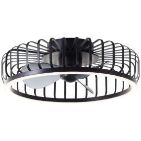 Capo Ø48 Sort Fra Brilliant - Den luftige konstruktion i sort metal og plastik giver et let og elegant indtryk, der passer perfekt i stuen, sovev&aelig;relset, spisestuen eller hjemmekontoret.