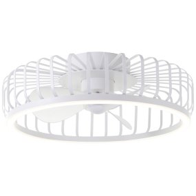 Capo Ø48 Hvid Fra Brilliant - En smart og elegant l&oslash;sning, der kombinerer moderne belysning, effektiv ventilation og h&oslash;j brugervenlighed i &eacute;t og samme produkt.