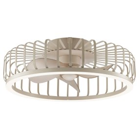 Capo Ø48 Beige Fra Brilliant - Den luftige konstruktion i beige metal og plastik giver et let og elegant indtryk, der passer perfekt i stuen, sovev&aelig;relset, spisestuen eller hjemmekontoret.