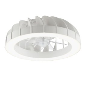 Fanora Ø46 Hvid Fra Brilliant - For ekstra stil er Fanora udstyret med integreret RGB-belysning, der kan skinne i forskellige farver og effekter, hvilket g&oslash;r det nemt at tilpasse rummets fornemmelse til dit hum&oslash;r og din lejlighed.