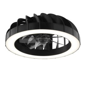 Fanora Ø46 Sort Fra Brilliant - For ekstra stil er Fanora udstyret med integreret RGB-belysning, der kan skinne i forskellige farver og effekter, hvilket g&oslash;r det nemt at tilpasse rummets fornemmelse til dit hum&oslash;r og din lejlighed.