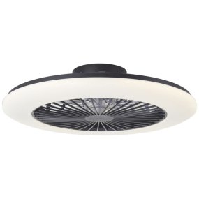 Salerno Ø58 Sort Fra Brilliant - Salerno er en moderne loftsventilator med integreret LED-belysning, der kombinerer stilfuldt design med smart funktionalitet.