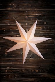 Duva Ø100 Hvid Fra Markslöjd - Adventsstjerne i hvid, glat oooer med en diameter p&aring; 100 cm.