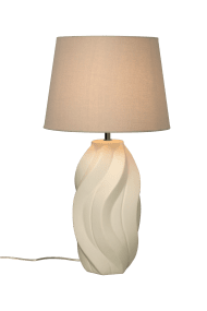 Fiorella 65cm Naturlig hvid bordlampe Fra Aneta Lighting - Giv dit hjem et elegant touch med Fiorella, en stilfuld bordlampe, der kombinerer moderne design med klassisk skønhed.
