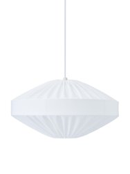 Edith Ø50 Hvid Fra PR Home - Loftslampe Edith er en moderne skandinavisk "ufo" model i Franza bomuldsstoffet, som giver en blød og glat glans.