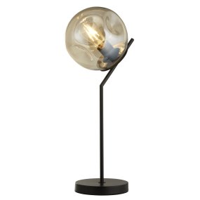Punch 57cm Champagne Fra Searchlight - Det let konkave glas i kombination med den sorte metalramme skaber en moderne og elegant kontrast, der passer ind i mange forskellige indretningsstile.